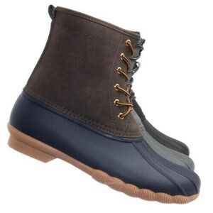 Women's US 8 High Quality Lace Up Duck Boots Rain Boots Garden Shoes Waterproof